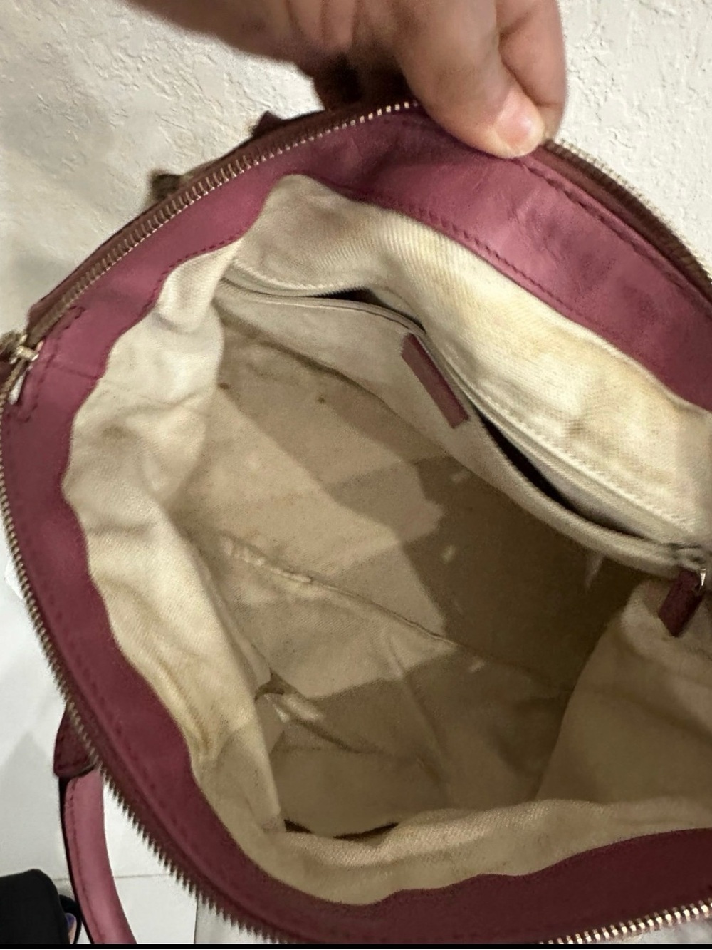 Authentic Gucci Brown GG Canvas Tote with Pink Leather Trim Pristine Condition - Picture 7 of 12